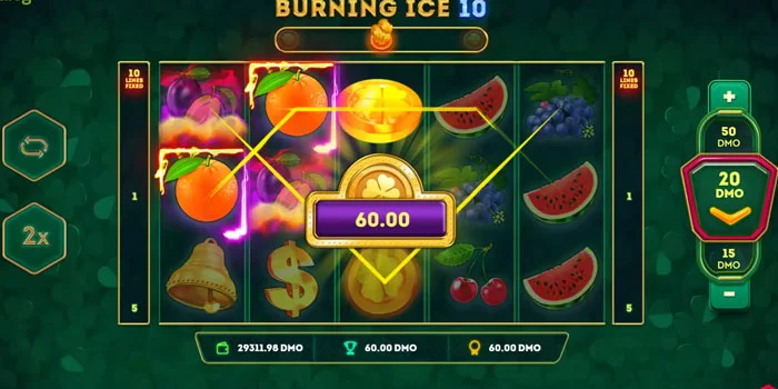 Burning Ice 10 - Temukan Harta Karun Buah di Gulungan yang Menarik